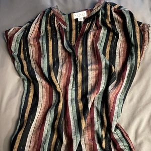 Velvet by Graham and Spencer Striped Boho Top